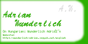 adrian wunderlich business card